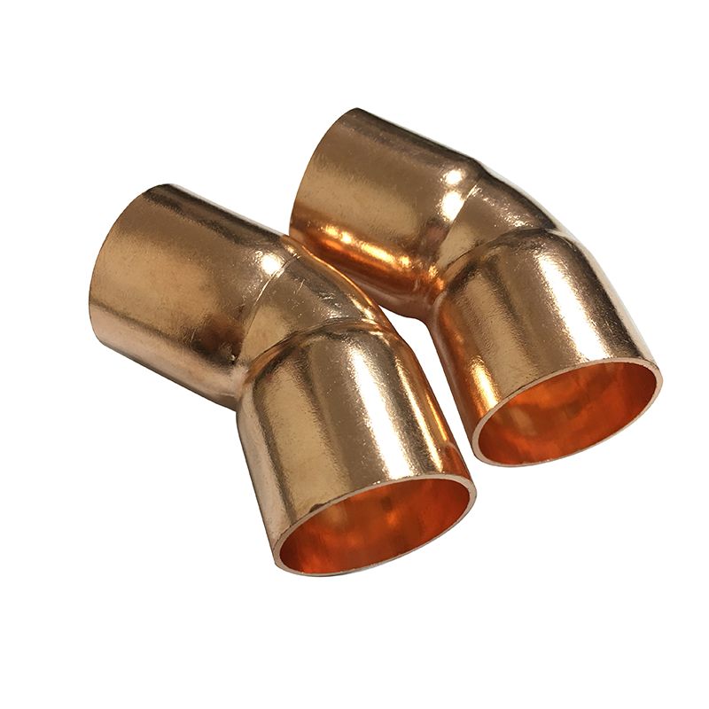 I vilka fält appliceras 45 graders armbåge kopparbeslag?